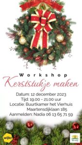 Kerststukjes maken @ Buurtkamer t Vierhuis