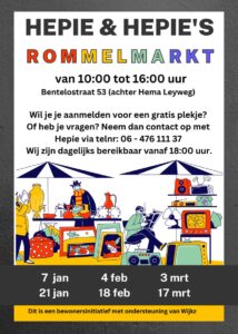 Hepie & Hepie's rommelmarkt @ Bentelostraat 53