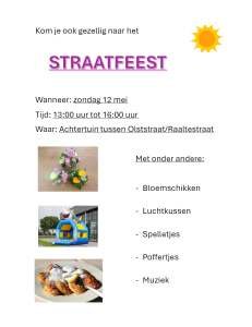 Straatfeest Olststraat/Raaltestraat @ Achtertuin tussen Olststraat/Raaltestraat