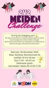 2V2 Meiden Challenge 10 tm 16 jaar Aanmelden verplicht @ Bamboe