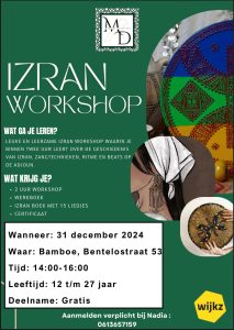 IZRAN Workshop 12 tm 27 jaar Aanmelden verplicht @ Bamboe