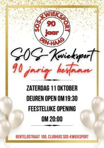 SOS Kwieksport 90-jarig bestaan @ Clubgebouw SOS-Kwieksport