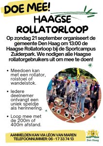 Haagse Rollatorloop @ Sportcampus Zuiderpark