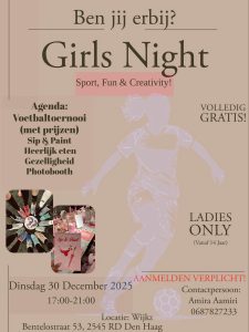 Girls Night - aanmelden verplicht @ Bentelostraat 53