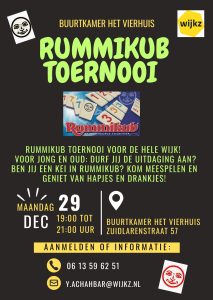 Rummikub toernooi @ buurtkamer t vierhuis
