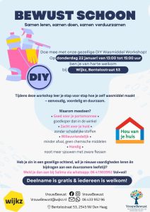 Bewust Schoon - DIY Wasmiddel Workshop - Let op Lokatie Zuidlarenstraat 57 !!! - aanmelden verplicht @ T Vierhuis - Zuidlarenstraat