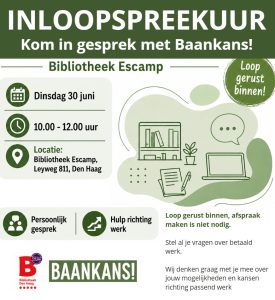 Inloopspreekuur Baankans @ Bibliotheek Escamp