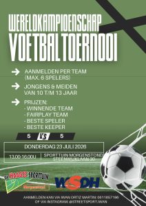 Voetbaltoernooi 10-13 jaar aanmelden per team (6 spelers) @ sporttuin Morgenstond