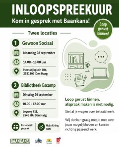 Inloopspreekuur Baankans @ Heeswijkplein 104