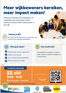 Meer wijkbewoners bereiken, meer impact maken ! @ Buurtkamer t Vierhuis