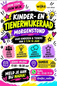 Kinder-en Tienerwijkraad Morgenstond @ Bamboe Bentelostraat